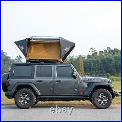 2-3paxs Soft Shell Car Roof Top Tent Panoramic Skylight Ladder Fits SUV Camping