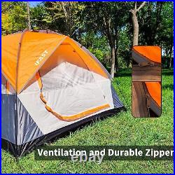 2/6 Family Camping Tents, Outdoor Double Layers Waterproof Windproof with Top xc