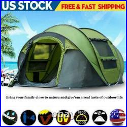 2-6 Person Camping Automatic Pop Up Tent Waterproof Outdoor Large Hiking Green