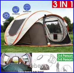2-6 Person Camping Automatic Pop Up Tent Waterproof Outdoor Large Hiking Green