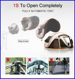 2-6 Person Camping Automatic Pop Up Tent Waterproof Outdoor Large Hiking Green