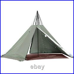 2 Doors Tent Travel Teepee Tent 4-Season Camping Equipment Pyramid Tent Portable