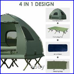 2-Person Compact Portable Pop-Up Tent/Camping Cot with Air Mattress & Sleeping Bag