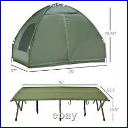 2 Person Foldable Camping Cot with Tent, Bedspread, Air Mattress 2 Person Foldable Camping Cot with Tent, Bedspread, Air Mattress