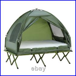 2 Person Foldable Camping Cot with Tent, Bedspread, Air Mattress 2 Person Foldable Camping Cot with Tent, Bedspread, Air Mattress