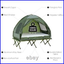 2 Person Foldable Camping Cot with Tent, Bedspread, Air Mattress 2 Person Foldable Camping Cot with Tent, Bedspread, Air Mattress