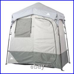 2 Room Camping Instant Shower Utility Shelter Outdoor Privacy Tent Gray Color