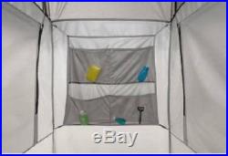 2 Room Shower Tent Camping Gear Beach Shelter Outdoor Ozark Trail Grey Cabana