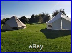 360 GSM 4m Canvas Bell Tent With Zipped In Groundsheet USED EX- DISPLAY