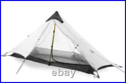 3F UL Gear Lanshan Ultralight Tent, 1 Person, White Backpacking Tent Hiking Gear
