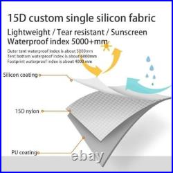 3F UL Gear Lanshan Ultralight Tent, 1 Person, White Backpacking Tent Hiking Gear