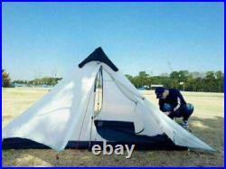 3F UL Gear Lanshan Ultralight Tent, 1 Person, White Backpacking Tent Hiking Gear