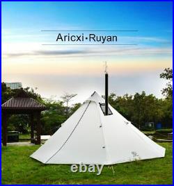 3-4 Person Ultralight Outdoor Camping Teepee 20D Silnylon Pyramid Tent Large