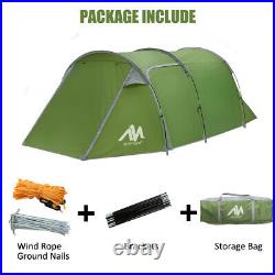 3-5 Person Waterproof Camping Tent Family Hiking Travelling Tunnel Cabin Shelter