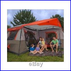 3 Room Tent 12-Person Instant Cabin Family Camping Easy Setup With Carry Bag