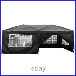 3 x 6m Four Windows Practical Waterproof Folding Tent Black