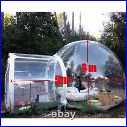 3m Inflatable Commercial Grade PVC Clear Eco Dome Camping Bubble Tent withAir Pump