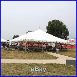 40x60 White Vinyl Classic Pole Tent for Wedding Outdoor Event Party Catering