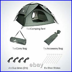 4/5 Person Camping Tent, Family Dome Tent, Automatic Instant Portable Tent for