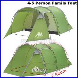 4-5 Person Family Camping Tent Tunnel Cabin Waterproof Shelter Hiking Travelling