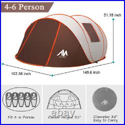 4-6 People Outdoor Instant Pop Up Camping Tent & 2in1Portable Fan With Light