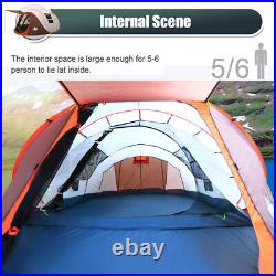 4-6 Person Automatic Pop-Up Family Camping Tent Portable Tent Fan with Led Light
