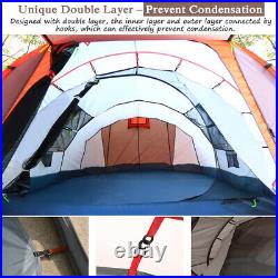 4-6 Person Automatic Pop-Up Family Camping Tent Portable Tent Fan with Led Light