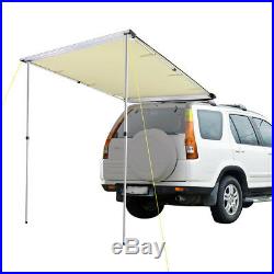 4.6x6.6' Car Side Awning Rooftop Tent Sun Shade SUV Outdoor Camping Travel Beige