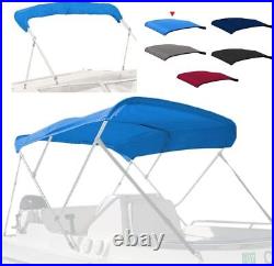 4 Bow Bimini Top Replacement Cover, Zipper Sleeves Boat Awning (without Frame)