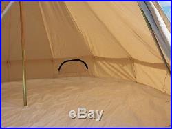 4 Metre 360gsm Canvas Bell Tent with Pegged In Groundsheet By Bell Tent Boutique
