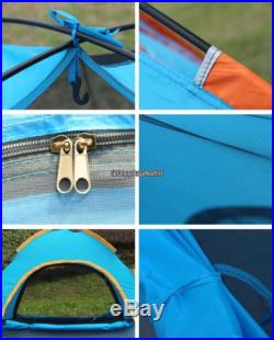 4 Person 3-Season Family Dome Camping Tent Blue/Orange