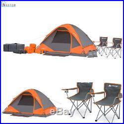 4 Person Family Dome Tent Camping Equipment Gear Sleeping Bag Chairs Hiking New
