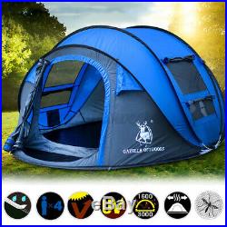 4 Person Hydraulic Camping Automatic Pop Up Tent Waterproof Outdoor Hiking Tool