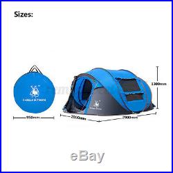 4 Person Hydraulic Camping Automatic Pop Up Tent Waterproof Outdoor Hiking Tool