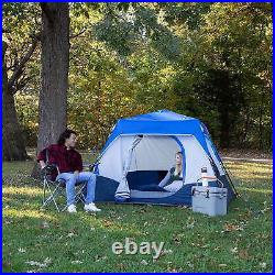 4-Person Instant Cabin Tent with LED Lighted Hub