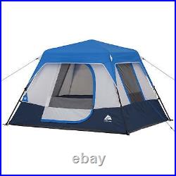 4-Person Instant Cabin Tent with LED Lighted Hub, Family, Camping Outdoor New