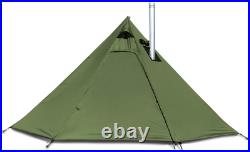 4 Persons 5lb Lightweight Tipi Hot Tents with Stove Jack, 7'3 Standing Room, Te