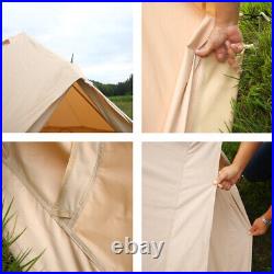 4-Season Bell Tent 5M Canvas Tent Waterproof Glamping Stove Jack fit for 6person