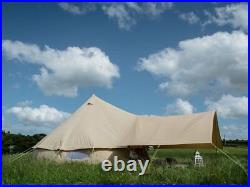 4-Season Bell Tents 5M Front Awning Canvas Tent Safari Tent Yurt Outdoor Camping