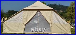 4-Season Glamping Bell Tent Yurt Waterproof Cotton Canvas Family Camping Out