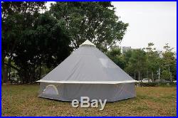 4m Tent Pyramid round Bell Tent Grey With Zipped In Ground Sheet water proof