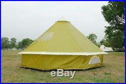 4m Tent Pyramid round Bell Tent Olive With Zipped In Ground Sheet water proof