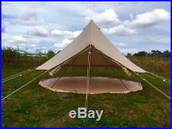 4m Ultimate top of the range bell tent with sewn in fly door