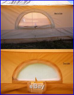 5M Canvas Bell Tent Waterproof Hunting Glamping Camping Tent Family Yurt Teepee