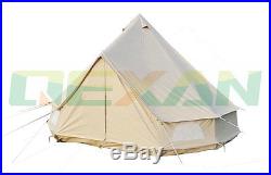 5M Canvas bell tent Cotton winter tent wall rolled up for outdoor camping