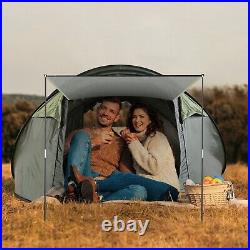 5-8 People Camping Hiking Tent Waterproof Automatic Instant Pop Up Tent & 4 Pole