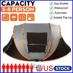 5-8 Person Automatic Family Camping Backpack Hiking Tent Waterproof Double Layer