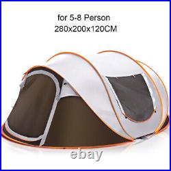 5-8 Person Waterproof Automatic Camping Tent Instant Hiking Family Pop Up Tent