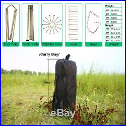 5 Meter Bell Tent Canvas Teepee/Tipi Waterproof Outdoor Glamping With Stove Jack