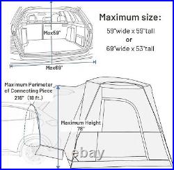 5 Person SUV Tent with Movie Screen Weather Resistant Portable for Car SUV Van